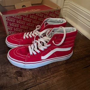 Red SK8-HI Vans Size 9